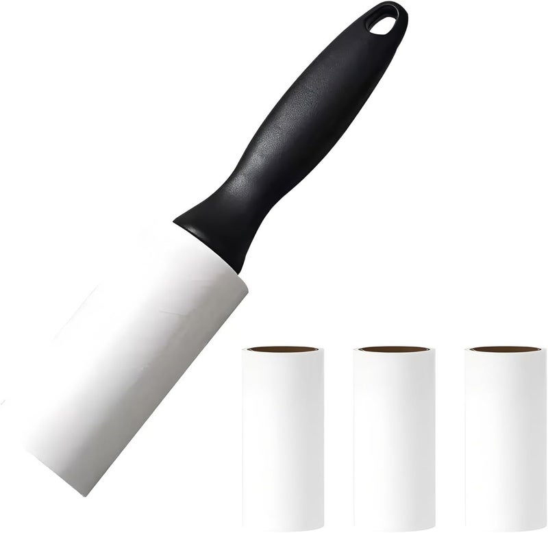 Anphly One Black Adhesive Bristle Roller Brush, Removable Paper, Used for Brushing Floors, Sweeping Dust, Removing Hair, Cleaning Rooms, with Four Brush Cartridges - Image 1
